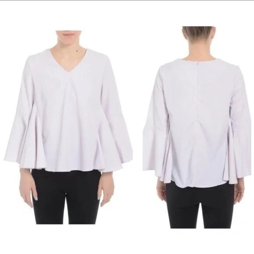 NWT Romeo & Juliet Couture Size Medium Striped Dramatic Bell Long Sleeve Casual